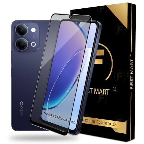 Image of FIRST MART Military-Grade Matte Tempered Glass for Vivo T5 Lite - 9H Screen Protector, Anti-Glare Protection, Scratch-Resistant, Bubble-Free (1 Pack)