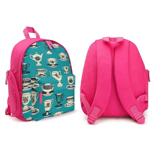 Retro Tea Cup Mini Backpack Light Weight Small Travel Backpack Shopping Travel Daypack4