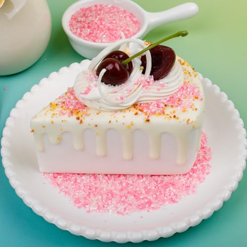Image of Valentines Pink and White Sanding Sugar Sprinkles Mix, 4.6 oz Edible Sparkling Sugar Crystals for Baking Topping, Cupcake, Cookie, Ice Cream & Cake Decorating, Wedding Shower Princess Party Supplies