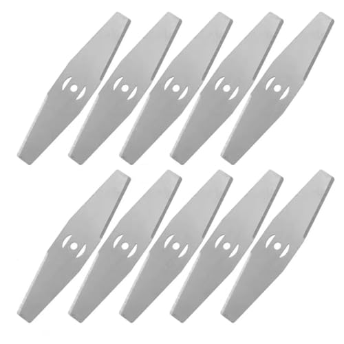 PYEUIFT 10 PCS Metall-Rasentrimmer-Klingen Rasentrimmer Zubehör Metallmesser für Schneiden von Grasblatt, Sägeblatt von elektrischen Schneidemaschinen, Gartengeräten