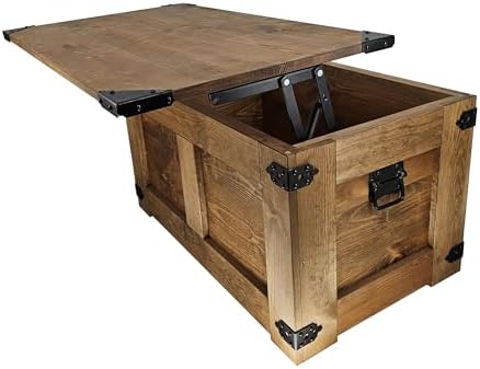 CREATIVE COOPER Mesa de centro, caja de madera, cofre del tesoro,...