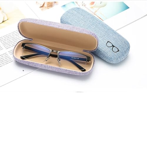 Image of ABAJI Eyeglasses Case Kids Students Reading Glasses Organizer Hard Shell Lint Lining Snap Close Men Women Boys Girls