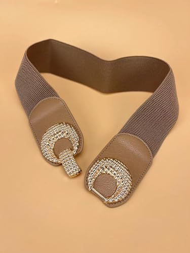 Wide Elastic Belts for Women Stretch Ladies Waist Belt2