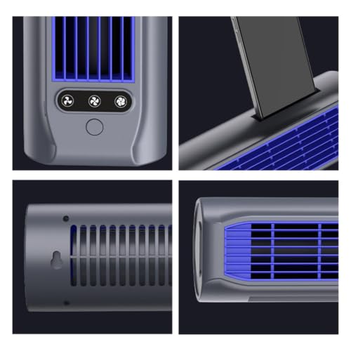 Ventilateur portable vertical et horizontal de bureau à 3 vitesses avec support - 5