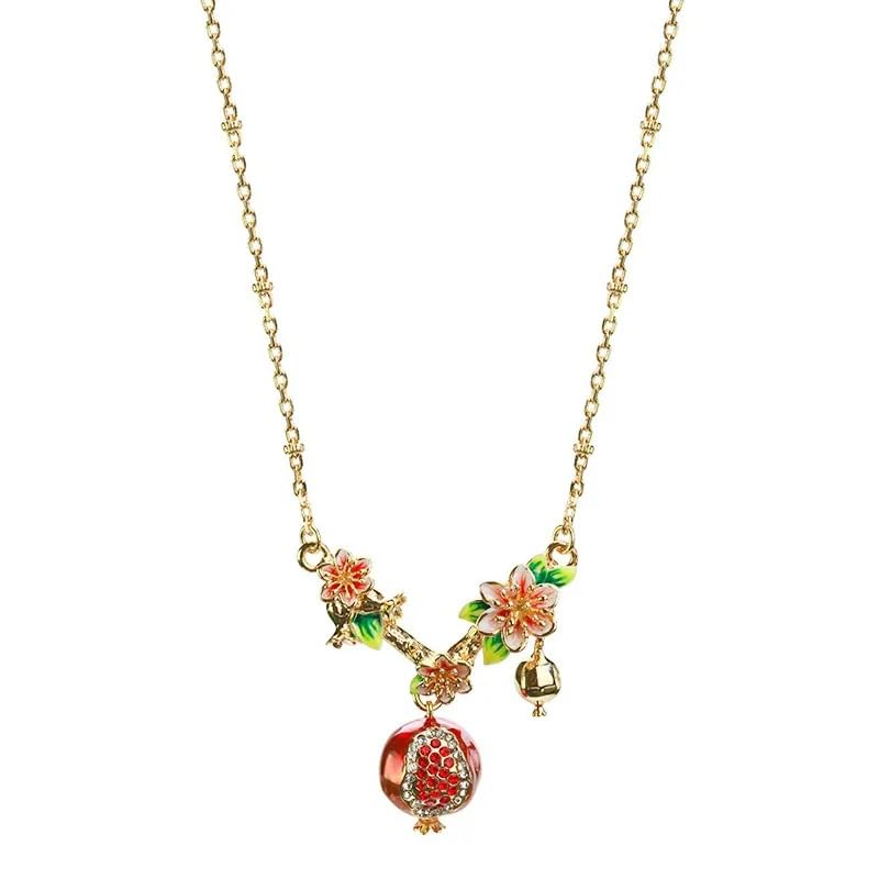Persephone Pomegranate Fruit Necklace With Pendant, Party Accessories3