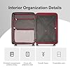 Luggage 3 Piece Sets Pp Hardside Trunk Spinner Luggage Set With Double Wheels Rugged Travel Suitcase Set With Tsa Locksred