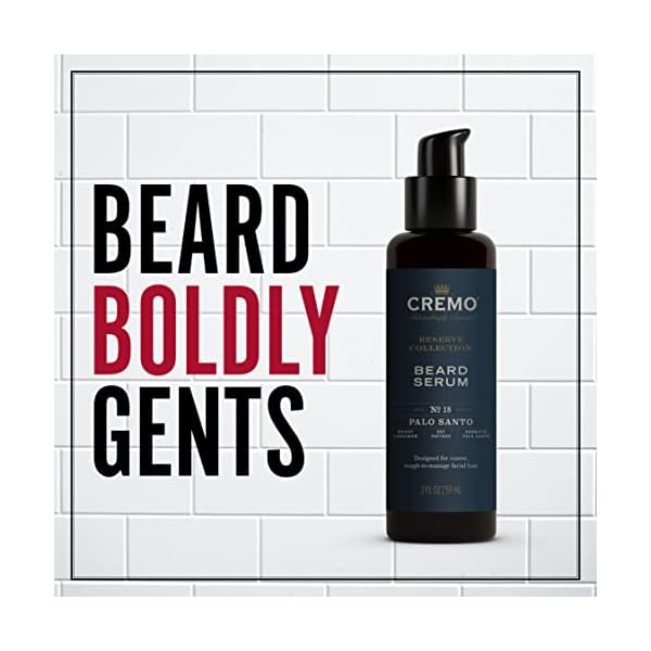 Cremo beard serum palo santo reserve collection restores moisture softens and reduces beard itch for all lengths of facial hair 2 fluid ounces  urban country home decor