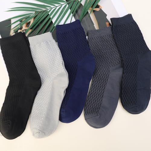 5pairs Solid Color Socks Business Breathable Men Women Elastic Socks Casual Man Dress Sock4