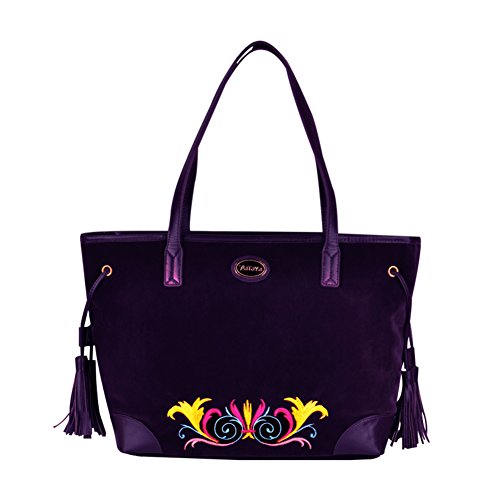 Sac à main brodé en flanelle mosaïque pour femme chic