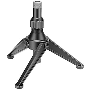 Neewer Opvouwbare Iron Mini Desktop Microfoon Statief Standaard, Verstelbare Hoogte 12,5-19 centimeter voor lezingen, podcasts, online chat, vergadering, screenencasts en meer (NW-050)