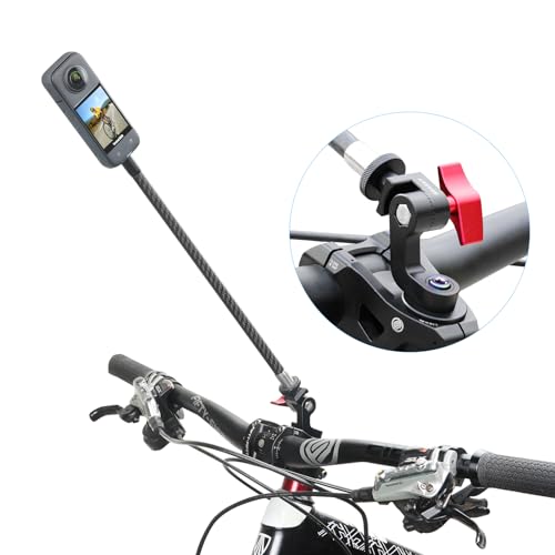 SEASKY H2E Aluminum Alloy Bicycle Bike Handlebar Unicorn Mount for Sports Action Camera with 12 inch Extension Rod Compatible for insta360 X4 X3 X2 One RS Panoramic Accessories