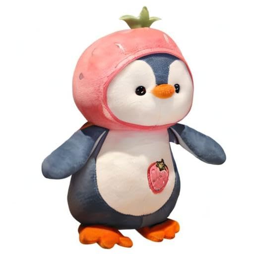 Image of POPAIPenguin Teddy Bear Plush Soft Toy Cute Kids Birthday Animal Baby Boys /Girls (28cm, Red)