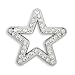PinMart's Silver Plated Shiny Rhinestone Star Brooch Pin