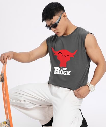 Image of SHODOX Men's 100% Cotton Tank Tops Round Neck Sleeveless Sports Loose fit Vest (Pack of 1)