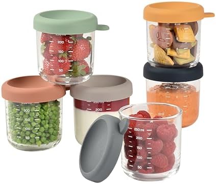 BÉABA, Coffret 6 Portions Verre Conservation Repas Bébé/Verre Ext...