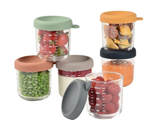 BÉABA, Coffret 6 Portions Verre Conservation Repas Bébé/Verre Ext...