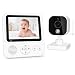 OBVHNUA Babyphone mit Kamera 720P IPS Video Babyphone ohne WLAN mit 2000mAh Akku Digitale Zoomfunktion Nachtsicht Temperatur-Alarm Zwei-Wege-Audio Schlaflieder VOX-Modus