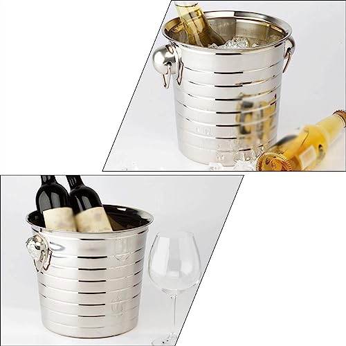 Cubo de hielo resistente de acero inoxidable con función de congelador portátil 6