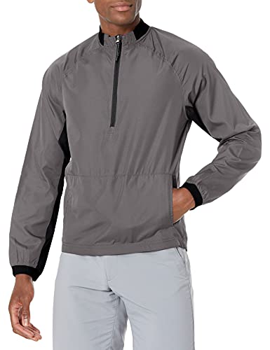 Charles River Apparel Herren Bunker Leichtes Windshirt mit Viertelreißverschluss Windbreaker Jacke, Grau/Schwarz, XXX-Large Cover