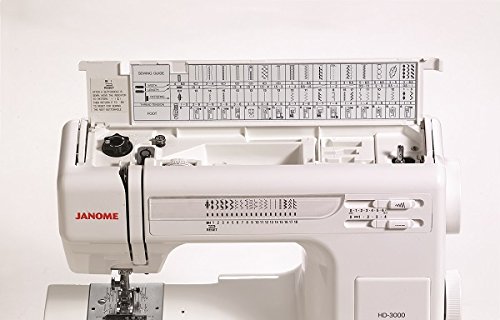 Janome Hd3000 Heavy-Duty Sewing Machine With 18 Built-In Stitches + Hard Case #TOP2