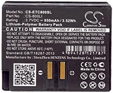 Replacement Battery for Eartec ComStar Wireless Headsets PN:Eartec CS-800LI 950mAh / 3.52Wh