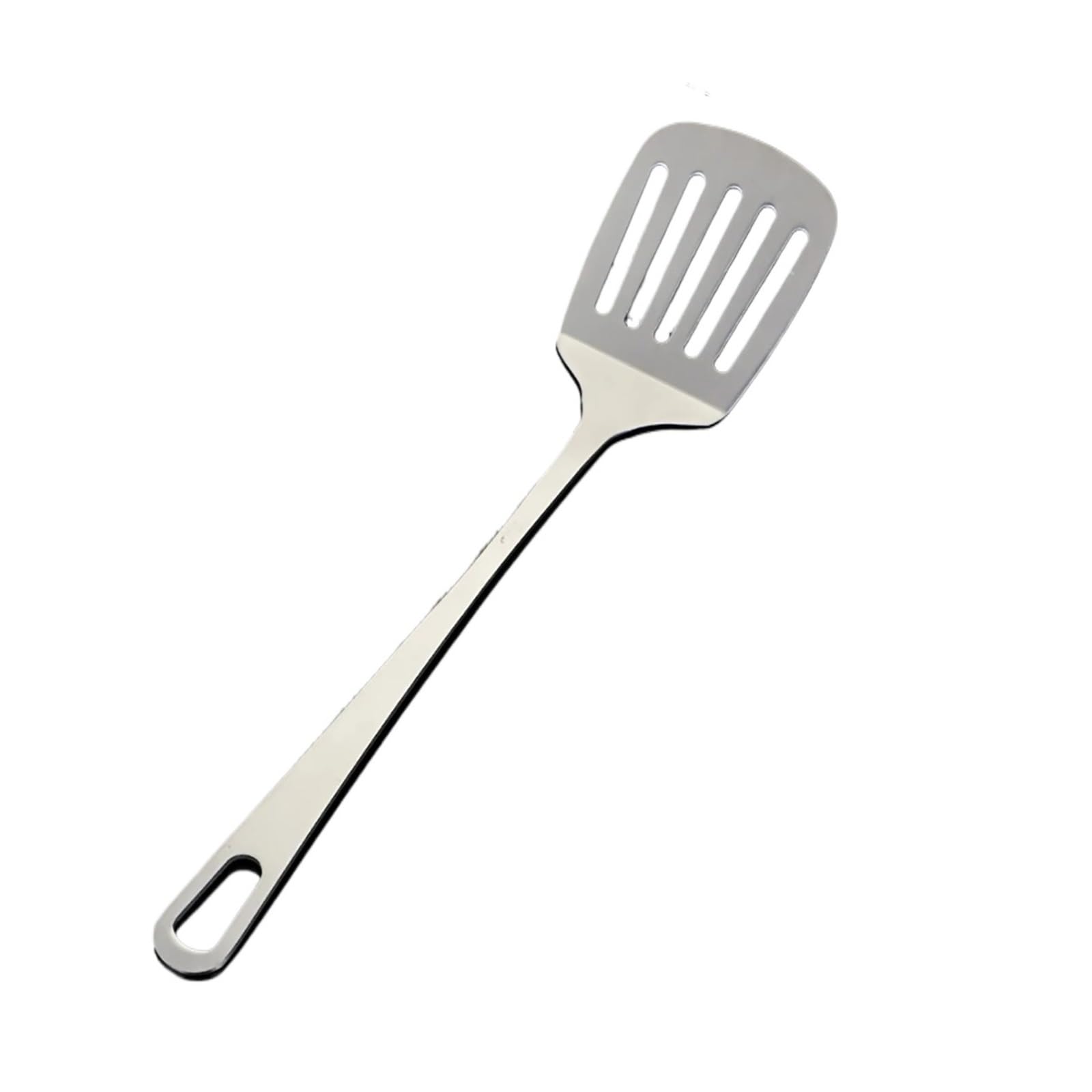 4-teiliges Edelstahl-Spatel-Set, Metallspatel, stabiler und geschlitzter Pfannenwender, hochhitzebeständige Kochutensilien for Fischeier, Pfannkuchen für Antihaft-Kochgeschirr(Size 1)