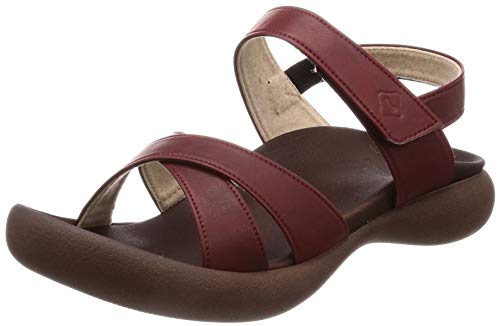 [リゲッタカヌー] サンダル CJFD-5326 レディース フィールド クロスベルト バックベルト フラット ローヒール 面テープ 調節 歩きやすい 履きやすい 疲れにくい コンフォート 日本製 ダークレッド 22.0 cm~22.5 cm 3E