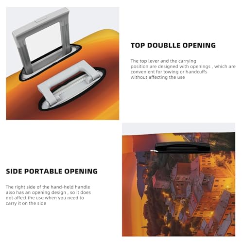 Travel Luggage Cover Fashion Suitcase Protector Italian Sunset Spandex Baggage Covers Washable Suitcase Covers Anti-Scratch Luggage Cover Protectors Fits 18-32 Inch Suitcases Large4