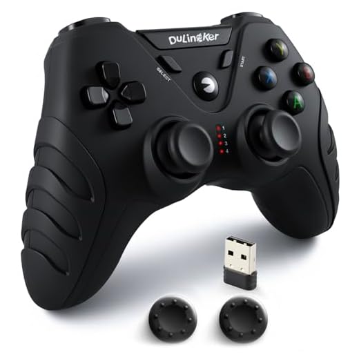 DuLingKer PC Controller Wireless, PS3 Controller PC Gamepad mit Dual Vibration, 2,4G Wireless Gaming Controller für PC Windows 11 10 8 7, Laptop, PS3, Android Smart TV, TV Box, Steam, Raspberry Pi