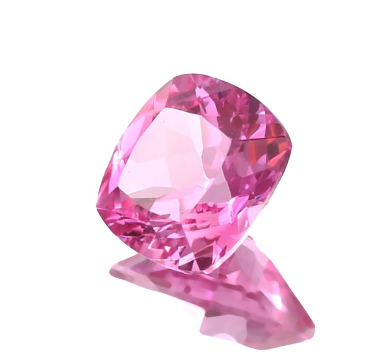 Saphir rose naturel coussin 8mm, bague et collier personnalisés DIY
