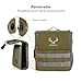 MOXULE Binocular Harness Chest Pack - Bino Case with Rangefinder Pocket and Waterproof Cover for Hunting Hiking Birdwatching Green