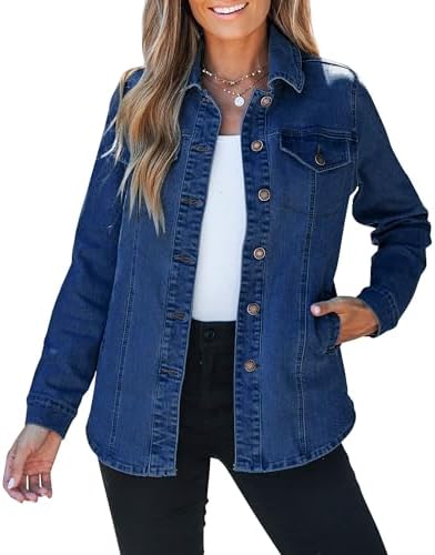 luvamia 2025 Jean Jackets for Women Fashion Denim Jacket Western ...