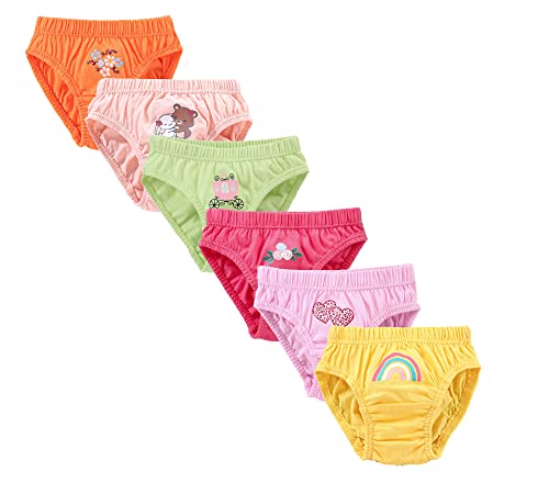 Image of Girls Multicolor Kids Printed Girls Panties(Pack of 6)