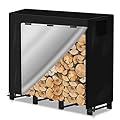 Coolrunner 4.26FT Firewood Log Hoop Cover Firewood Rack Cover 420D Outdoor Log Rack Cover Log Holder Cover for Waterproof, Windproof, Dust-proof