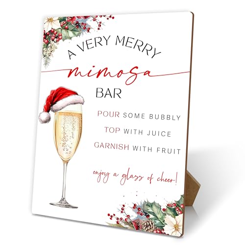 Christmas Mimosa Bar Sign, Xmax Brunch Decor...