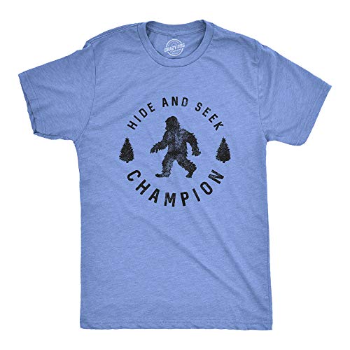 Crazy Dog T-Shirts Hide and Seek Champion Funny Bigfoot Graphic Sarcastic Tee - Main Image
