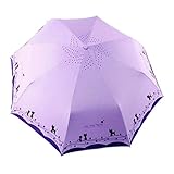 umbresen paraguas compacto de viaje plegable para gatos, cierre de apertura automática, paraguas portátil ligero con cubierta para niños, mujeres y hombres