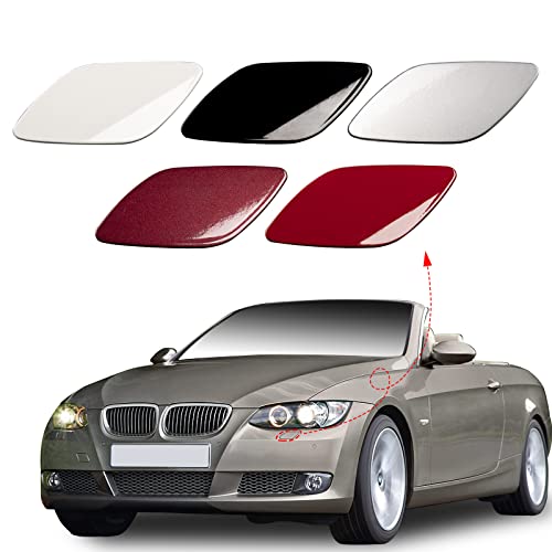 CZShiYue Front Bumper Headlight Washer Nozzle Cover Cap Fit for BMW E92 E93 328i 335i Coupe Convertible 2007 2008 2009 2010 61677171659 61677171660 (Silver, Left Driver Side)