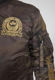 alpha bomberjacke damen schwarz Authentic ALPHA INDUSTRIES Herren Anniversary MA-1 60 Jahre, Dark Olive Camo, L