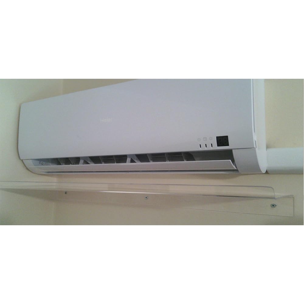 3S SuperSamaStore Deflettore Aria per Split Condizionatore, 110 x 31 x 5 cm | Barriera Ripara-Aria per Bocchetta Climatizzatore, Paravento a Muro per Evitare Getto Diretto, Universale, Trasparente