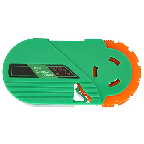 Glasfaser-Reinigungswerkzeug, Glasfaserreiniger,KCC-600 Glasfaserreinigungsbox Reiniger für optische Steckverbinder Reinigungswerkzeug für FC/SC/LC/ST/MU/D4/DIN Glasfaserstecker-Ferrulenreinigung