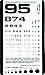 Pocket Size Plastic Eye Chart, 6 3/8" x 3 ½"