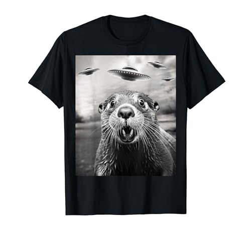 Camiseta con estampado Alien UFO Funny Otter Camiseta