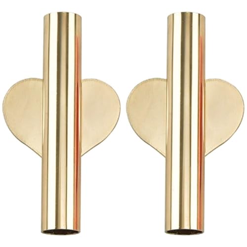 Luxylei Florero De Pared De Metal, 2 Piezas Florero De Arte De Pared De Flores Floreros De Pared Adhesivos Floreros De Metal De Tubo Florero Autoadhesivo Soporte Moderno para Plantas De Secado