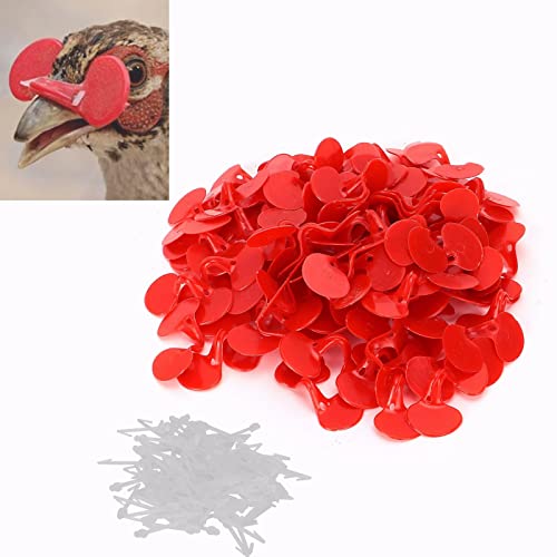 100PCS Chicken Eye Protector, Pinless Set Poultry Blinders Chicken Chicken Spectacles Anti Pecking Pheasant Eye Glasses(Single Beam)