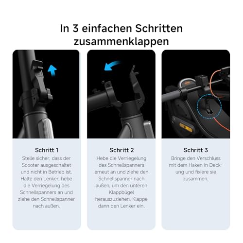 Xiaomi E-Scooter 6 mit Deutscher Straßenzulassung, Reichweite bis 45 km, Federung vorne und hinten, 12-Zoll-Flachreifen, 800 W Spitzenleistung, Doppelfreinungssystem, Faltbarer Roller mit APP