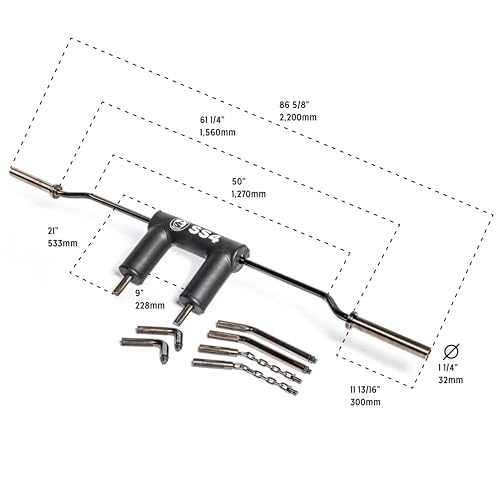 Image of Safety Squat Bar [Bells of Steel] Safety Squat Barbell 4.0, Black Titanized Sleeve and Shaft Coating, Premium Padded Barbell Pad, 45.6lb, 1500lb Weight Capacity