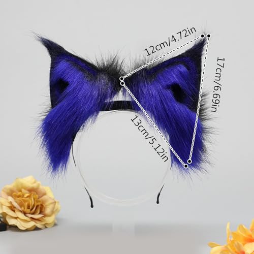 Serre-tête oreilles de chat avec mécanisme mobile pour Halloween