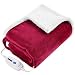 Electric Blanket Heated Throw Fast Heating Blanket Flannel & Sherpa Reversible 50" x 60" with 3 Hours Auto Off & 4 Temperature Settings, ETL Certification, Bed Sofa Use & Machine Washable