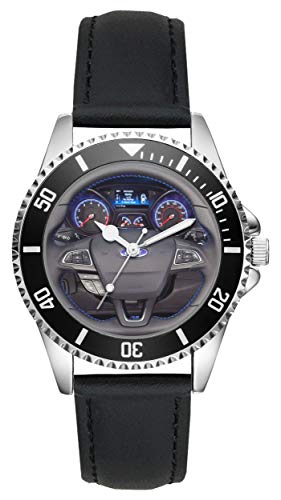 KIESENBERG Men's Watch Gift for Ford Focus RS Fans Cockpit Quartz Analog Wrist Watch L-20817